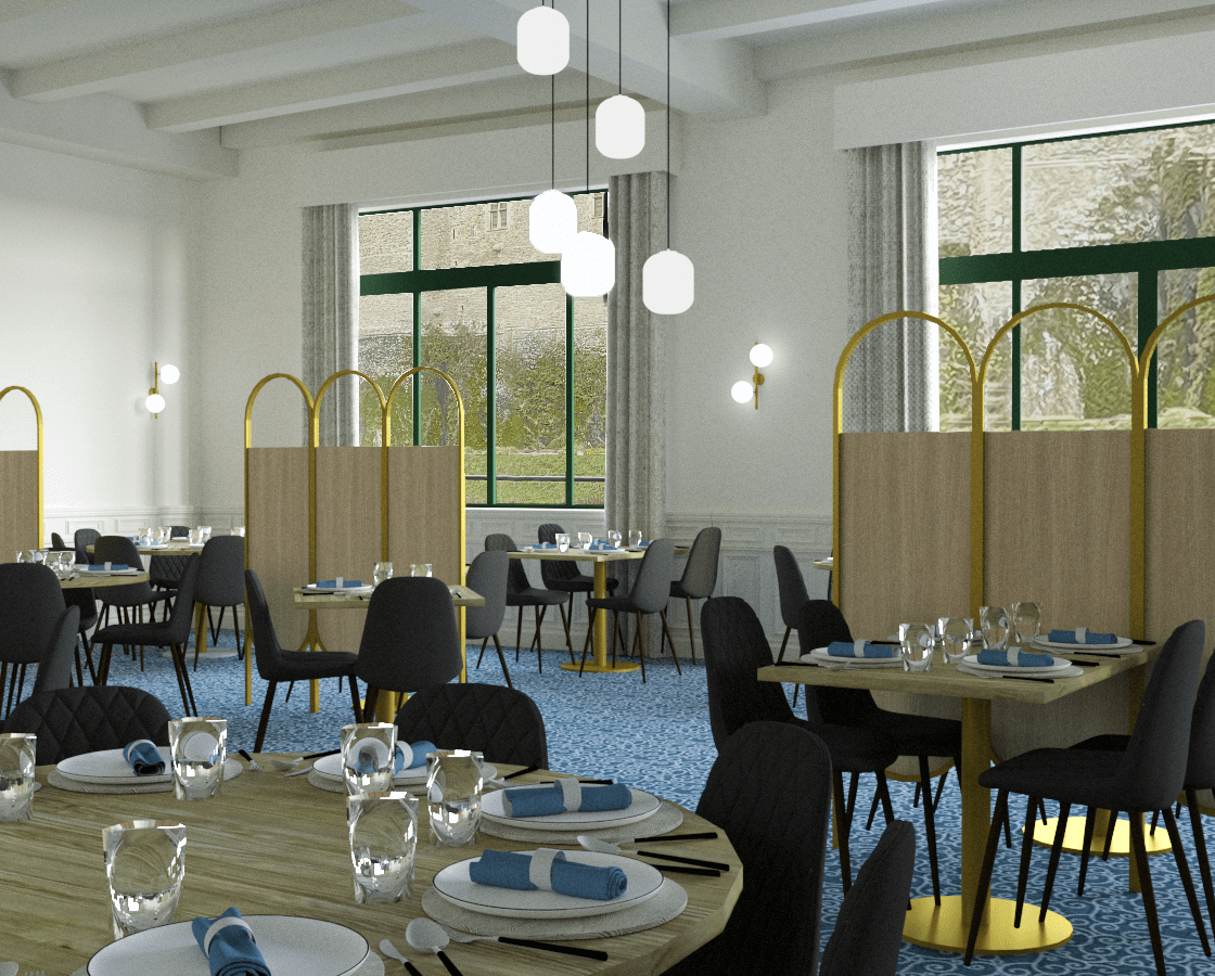 2_décoration d'une salle de restaurant à Josselin_moderniser un restaurant_décoratrice d'intérieur près de Josselin