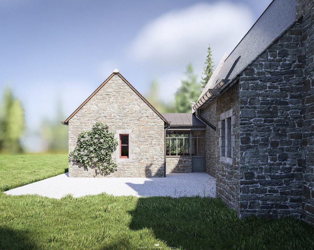 Réhabilitation et extension d’un manoir historique à Elven_architecte morbihan_architecte patrimoine_5